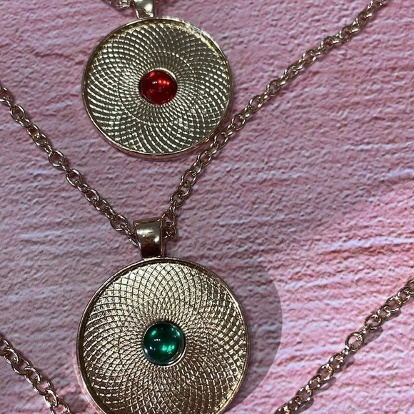 Exotic Coin Jewel Layered Gold Necklace - Picture 6 of 15